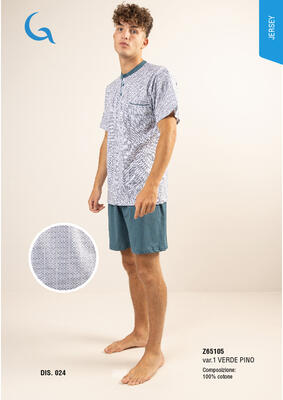 PIGIAMA UOMO M/M Z65105 Tellini S.r.l. Ingrosso Abbigliamento